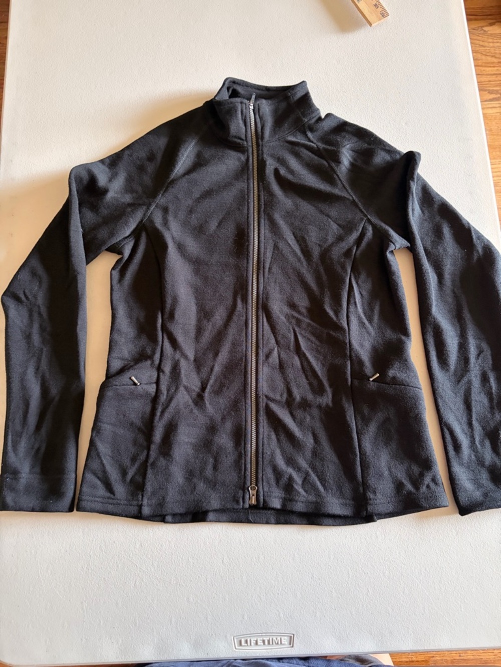 Ibex Shak Jacket 100% Merino Wool Full Zip Pockets Made USA Women’s Size Medium